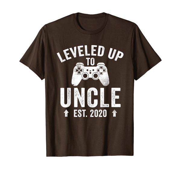 

mens leveled up to uncle 2020 , vintage promoted to uncle gift t-shirt, White;black