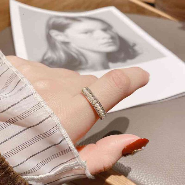 

korean fashion personality exaggerated opening micro inlaid zircon ring, Silver