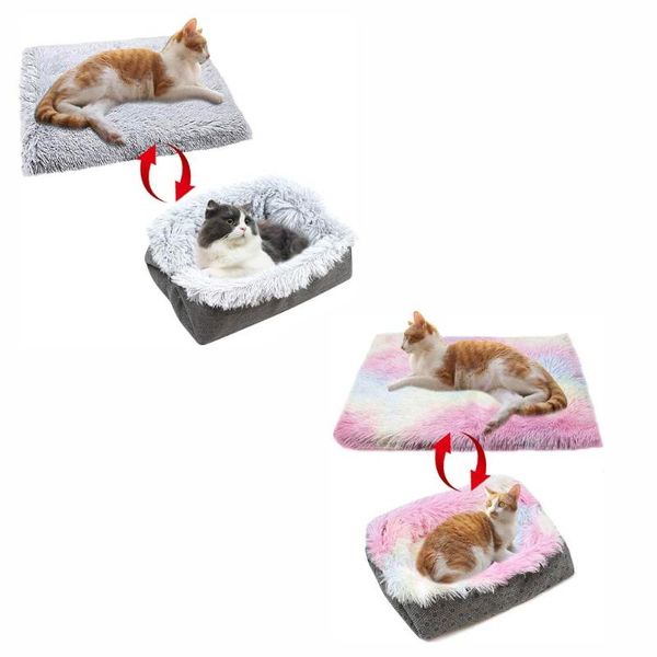 

cat beds & furniture pet bed for cats dogs soft nest kennel cave house sleeping bag mat pad tent pets winter warm cozy supplies