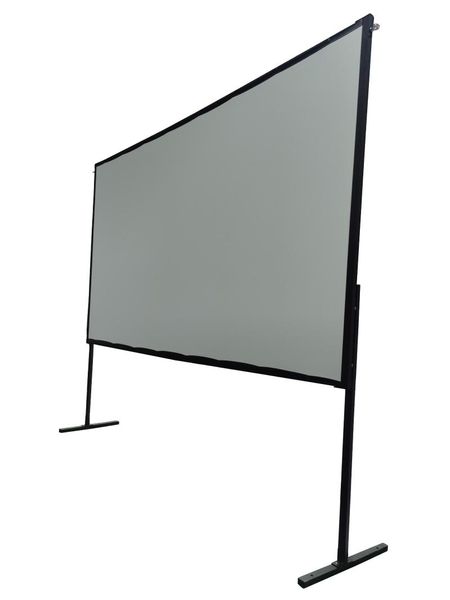 

projection screens projector screen with stand 100 inch pvc gray soft hd 16:9 portable tripod movie curtain real front multifunction