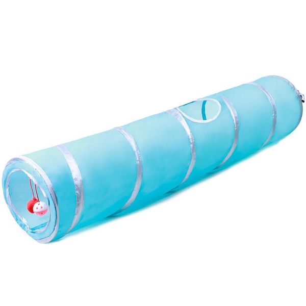 Giocattoli per gatti Articoli per animali domestici Tunnel 2 Way Kitten Play Tube Secchio per trapano pieghevole in carta giocattolo