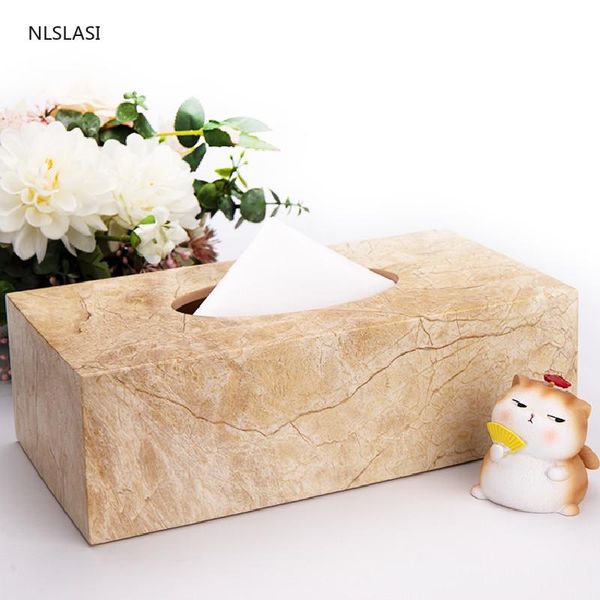 

tissue boxes & napkins stone texture resin facial box holder napkin dispenser bedroom kitchen accessories office el cafe storage