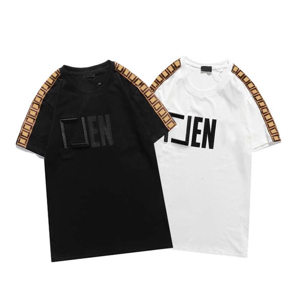 

shirt mens designer t luxury stylist tees fashion men printing short sleeves 2021 summer trendy women t-shirt 2 colors wholesale, White;black