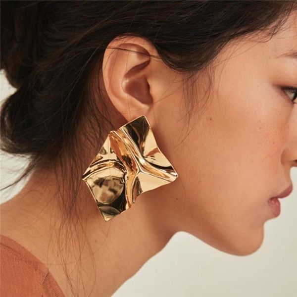 

dangle & chandelier fashion geometric irregular mirror temperament earrings for woman wedding engagement jewelry gifts accessories, Silver