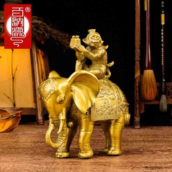 

bainayuan brass marquee copper elephant monkey office ornaments