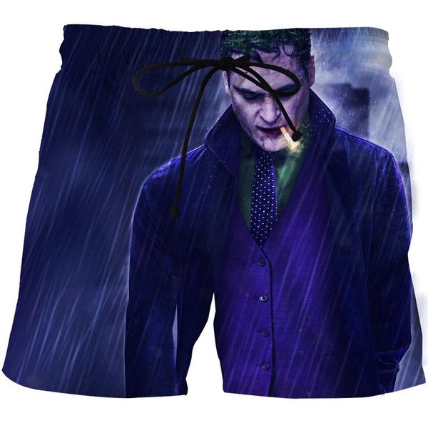 

men's swimwear summer movie clown 3d digital printed beach pants fitness loose casual shorts