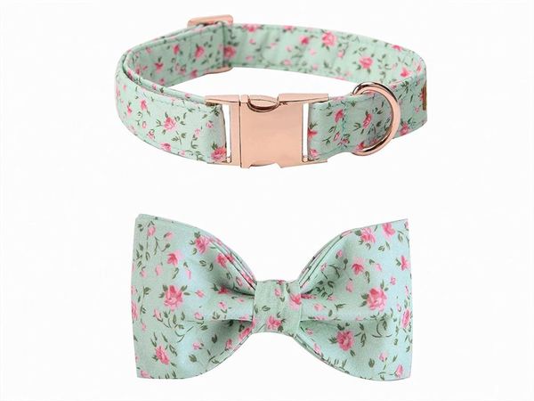 

dog collars & leashes pet soft &comfy bowtie collar and cat gift for dogs cats 6 size with bow tie
