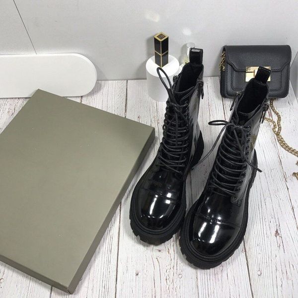 

womens flat short ankle boot designers fashion black buckle zipper booties shoes genuine leather martin boots size 35-40