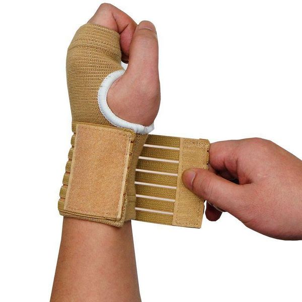 

carpal tunnel support splint bandage strap gym breathable sprain fitness recovery pain relief arm hand wrist brace, Black;red