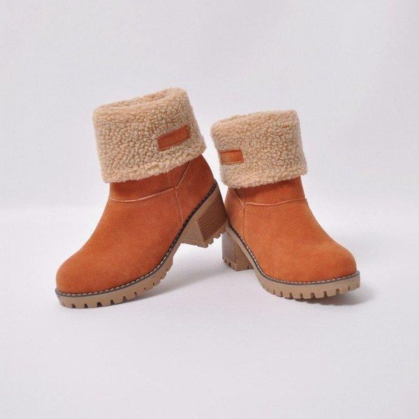 

boots in the women's shoes 2021 large winter style middle of tube keep warm, Black