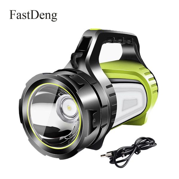 

handheld led searchlight lantern usb rechargeable portable spotlight waterproof torch camping light working lamp lanterns