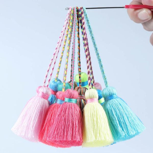 

dangle & chandelier 1pc 27+5cm tassel pendant double head for diy jewelry curtain garments decorative accessories car keys, Silver