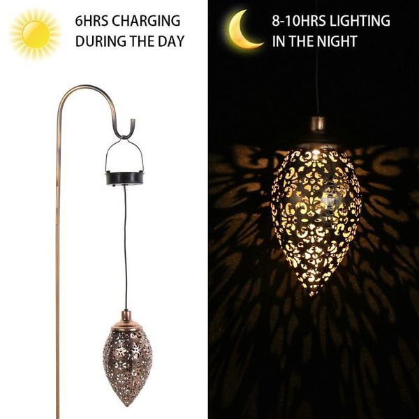 

solar lamps colorful hollow led landscape light lamp lantern