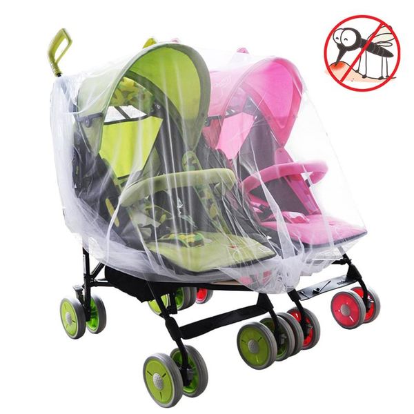 

twin baby stroller mosquito net crib cradle breathable for most strollers and cribs anti-mosquito gauze parts & accessories