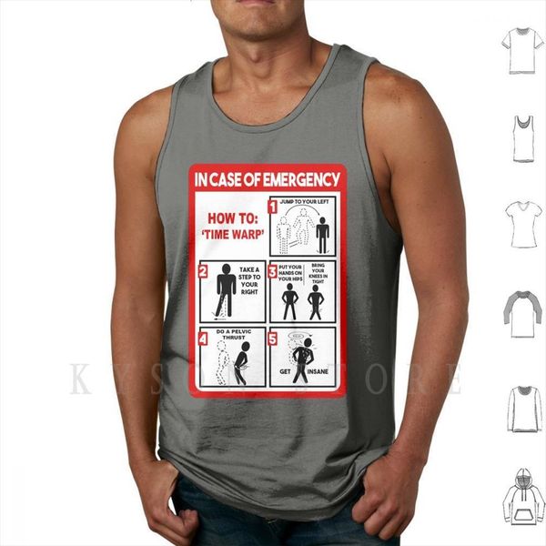 

how to time warp tank vest 100% cotton horror picture show halloween movie funny humor music, White;black