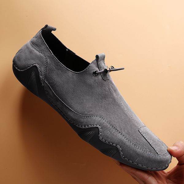 

men casual shoes men loafers fashion sneaker man breathable walking shoes slip on moccasins boat shoe lightweight comfy footwear, Black