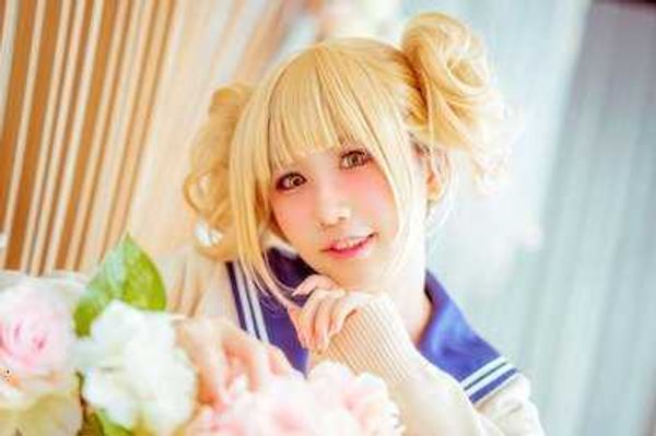 

my hero college ferry me by body split tiger mouth clip cosplay wig, Black