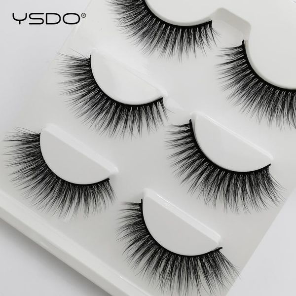 

false eyelashes ysdo makeup 3 pairs maquiagem mink 3d hair lashes natural strip faux cilios