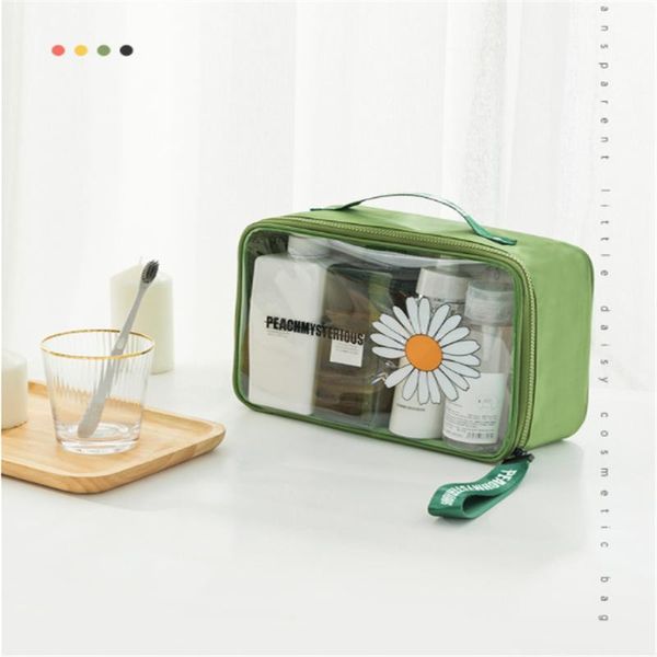 

storage bags daisy transparent pvc portable toiletry bag large capacity small fresh