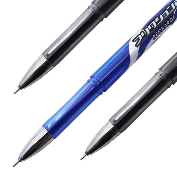 

12pcs/set erasable refill 0.5mm blue/black ink washable handle gel pen for school supplies student writing stationery pens