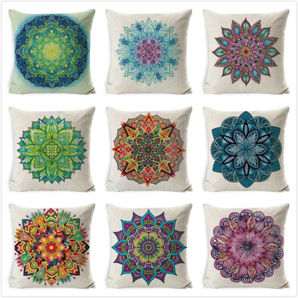 

cushion/decorative pillow mandala cushion cover christmas decoration printed cases car chair bedroom sofa decora pillowcase 45*45cm