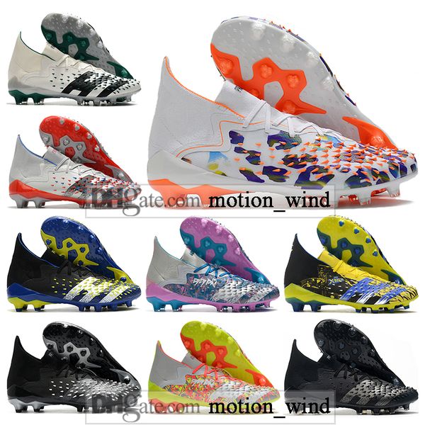 

gift bag mens high ankle football boots whitespark predator freak.1 ag firm ground cleats freak pogba 21 x men outdoor meteorite escape ligh, Black
