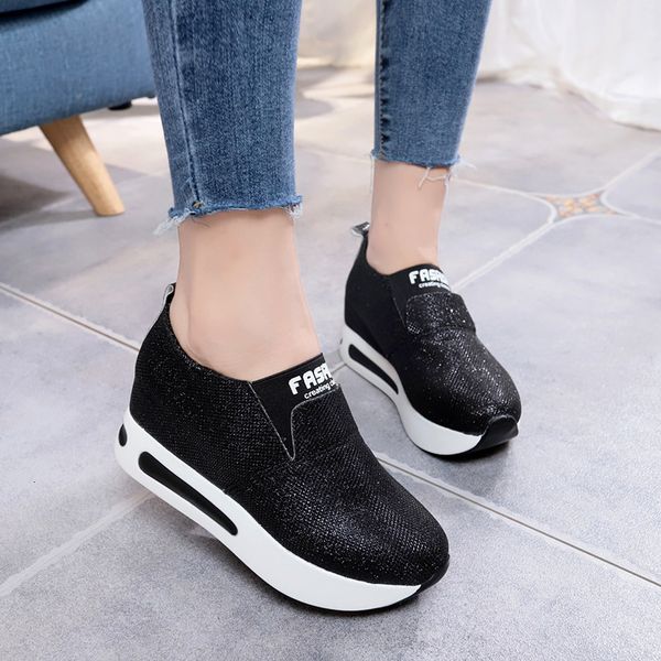 

shoe women's flat ladies wholesale bottom sliding in ankle boots casual platform shoes 2021 ycx5, Black