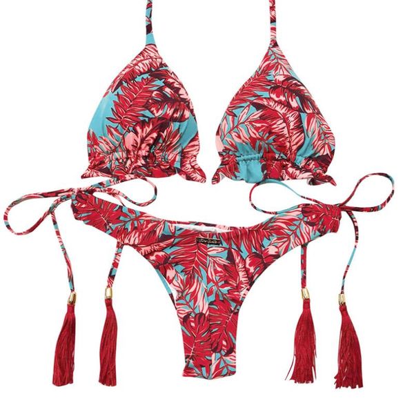 

one-piece suits push up bikini set women two-piece swimwear low waist swimsuit female solid separate bathing beachwear bandage