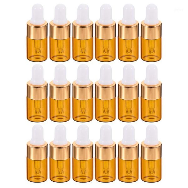 

storage bottles & jars 25pcs 2ml portable glass dropper bottle mini essential oil