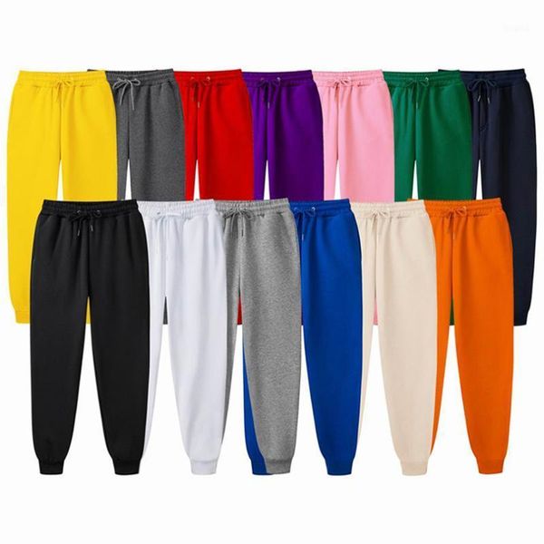 Calças masculinas Homens Mulheres Fleece Sweatpants Outono Inverno Tracksuit Jogger Tático Macho Movimentar Calças Harajuku Sportswear 2021