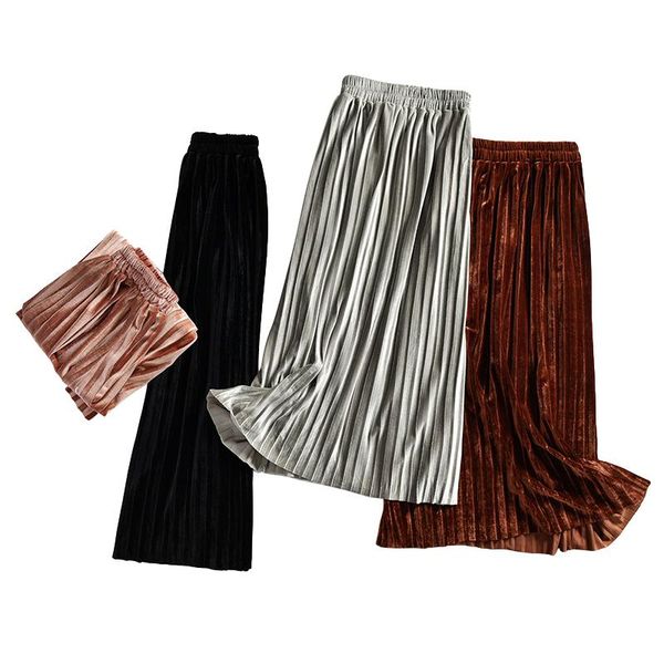 

skirts velvet long skirt for 2 3 4 6 8 10 yrs toddler baby girls simple pleated children 2021 autumn winter kids clothes