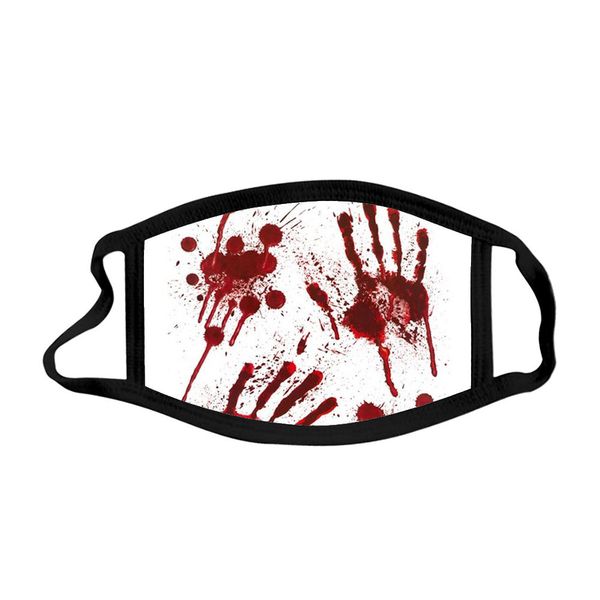 

halloween handprint mask cotton cloth 3d printing polyester male and female face mask