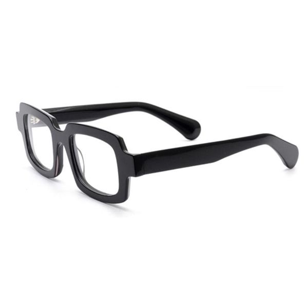 

fashion sunglasses frames vazrobe acetate eyeglasses male women thick vintage plain glasses men spectacles for reading myopia optical prescr, Black