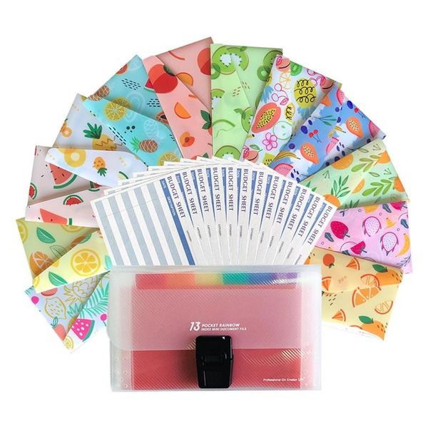 

gift wrap 12pcs creative cash envelop diverse geld budget systeem 12 kleur enveloppen met lakens