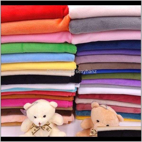 

clothing apparel drop delivery 2021 1 pcs 15x204050cm short plush fabric super soft for stuffed doll toys diy handmade sewing home texti qyl, Black;white