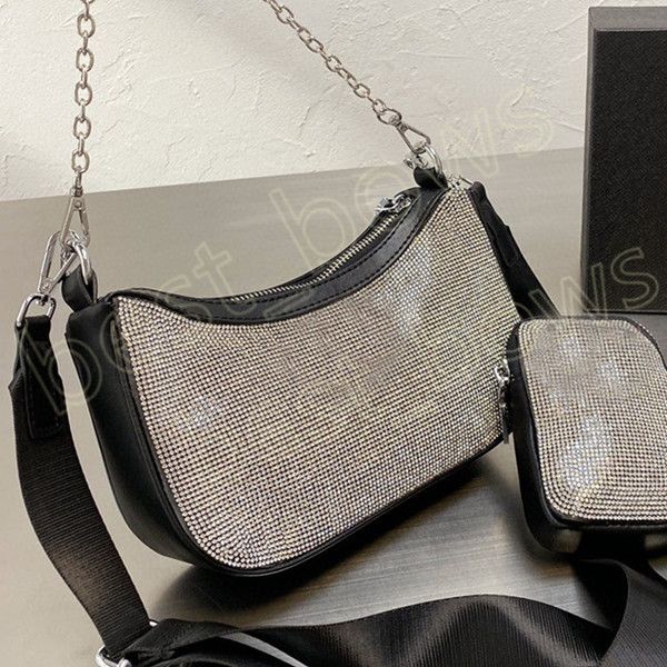 

luxurys designers ladies 2021 axillary diamond bag handbag women fashion mother handbags chains shoulder bags underarm cossbody totes send w