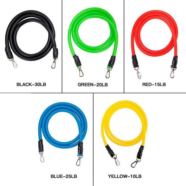 

fitness exercise resistance bands latex tubes yoga workout elastic pull rope set