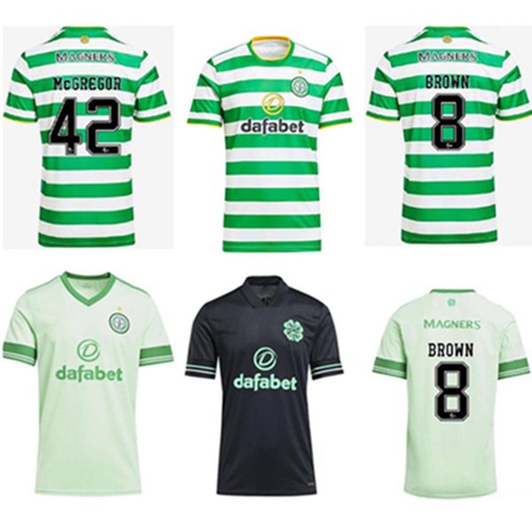 

men+kids kit 20 21 celtic soccer jerseys 2021 home mcgregor brown griffiths edouard away forrest christie roberts football uniform, Black;yellow