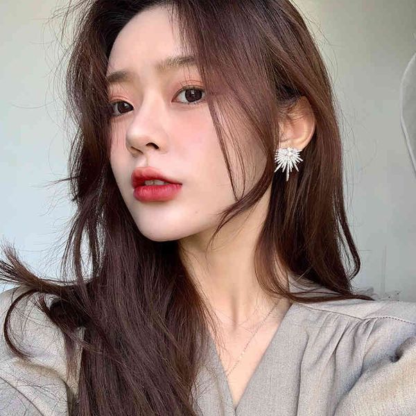 

fairy luxury full diamond korean graceful online influencer high-grade wings ear studs jeweled earrings female, Golden
