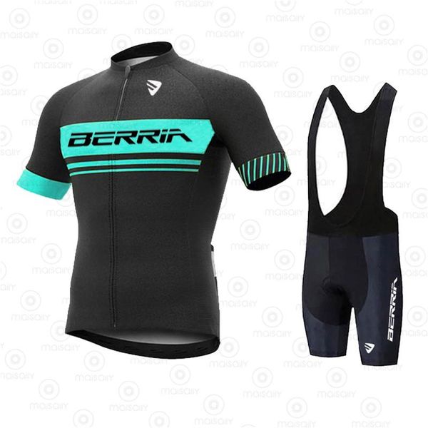 

racing sets 2021 summer berria cycling clothing comfortable bicycle clothes suit quick-dry mtb bike jersey set ropa ciclismo, Black;blue