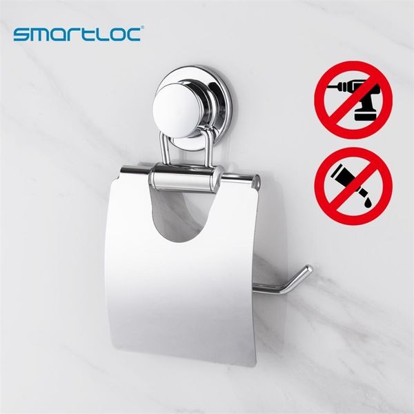 SmartLoc Нержавеющая сталь всасывающая чашка настенные бумаги держатель стойки WC туалет ткани хранения полки аксессуары для ванной комнаты 210720