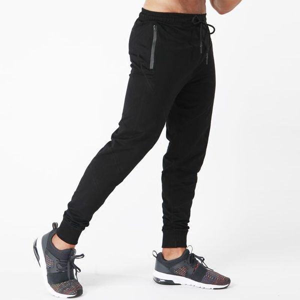 

running pants autumn jogging men sport joggers bodybuilding exercise sweatpants gym training trousers, Black;blue