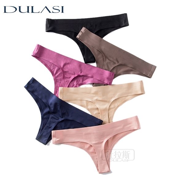 Ghiaccio 6pcs/lot seta sexy g slip mutandine biancheria intima senza cuciture per le ragazze mutandine dulasi 210730 IRLS