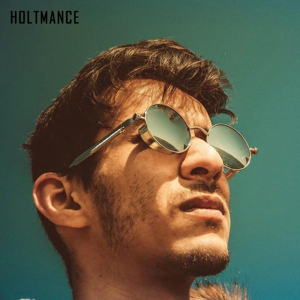

outdoor eyewear classic gothic steampunk sunglasses designer men and women retro round metal frame uv400