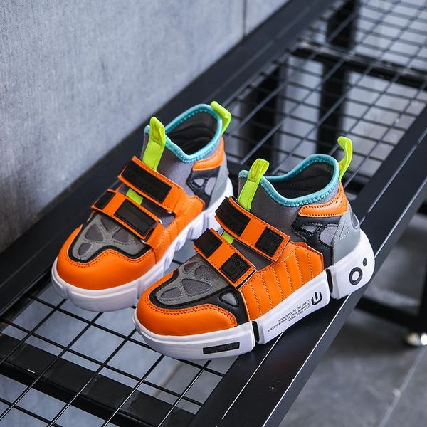 

sneakers spring leather shoes for kids brand casual young boy white yellow big fashion children boys school, Black;red