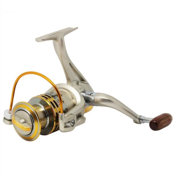

baitcasting reels fishing coil wooden handshake 5.2:1 spinning reel professional metal left/right hand wheels 800-7000