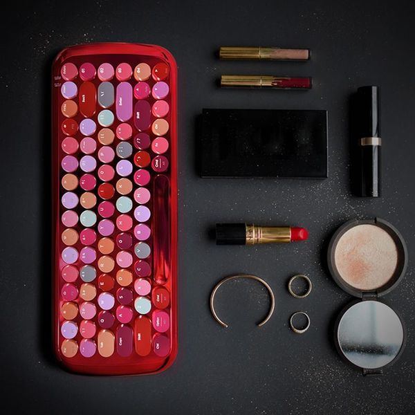 

keyboards seenda bluetooth mini lipstick mechanical keyboard 84-key retro round keycaps wireless tablet phone
