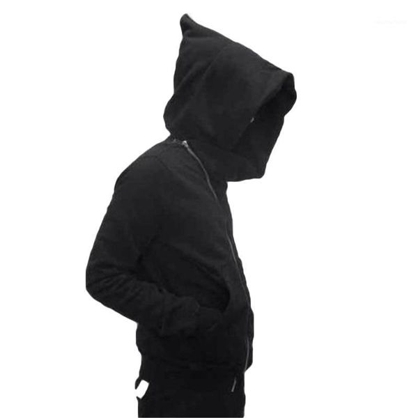 

men's hoodies & sweatshirts autumn men coat zipper cardigan thick black casual hip hop street fashion male hooded jacket