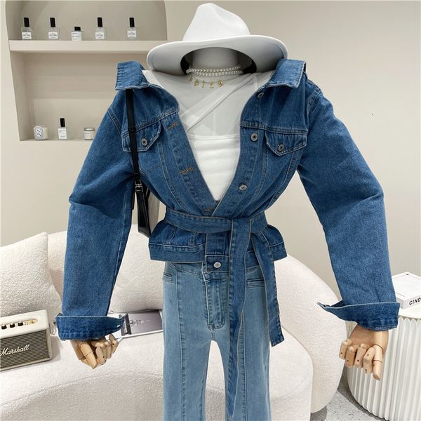 

jackets spring niche summer fashion design cardigan temperament versatile denim jacket, Black;brown