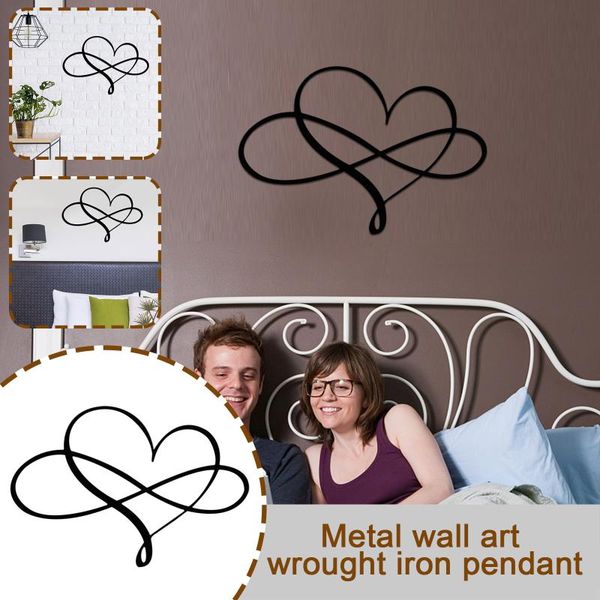 

decorative objects & figurines infinity heart steel wall decor metal art love sign for home wedding hanging decorations